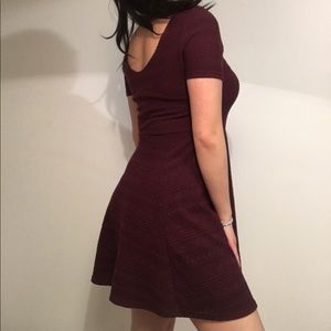 H&M Maroon Flare Dress